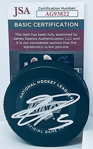 Gabriel Vilardi Los Angeles Kings'i imzaladı Resmi Oyun Diski imzalı JSA İmzalı NHL Diskleri