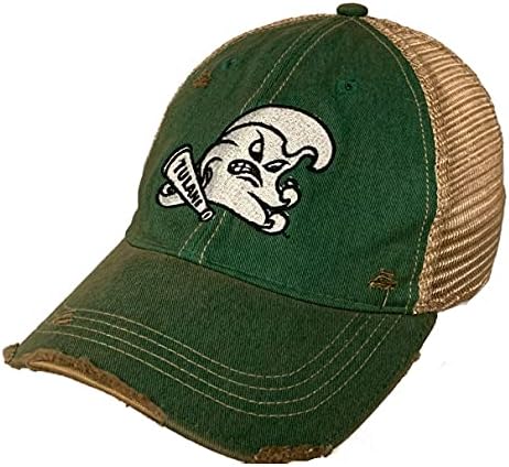 Tulane Yeşil Dalga Retro Marka Yeşil Vintage Sıkıntılı Örgü Snapback Şapka Kap