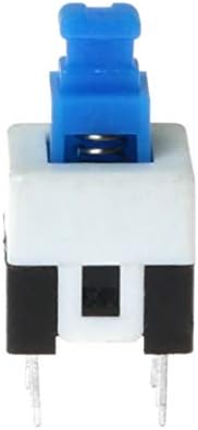 Sihirli ve kabuk basmalı düğme Switch20PCS Kare 7x7x12mm 6 Pin DPDT Mikro Basma Düğmesi Kendinden Kilitleme Anahtarı