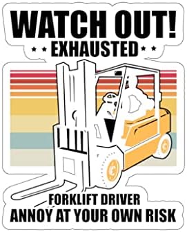 Teegarb Mektup Battaniye Sticker Çıkartması Komik Bitkin İçe Dönük Sarcastic Forklift Sürücüleri Esprili Yorgun Çıkartmalar