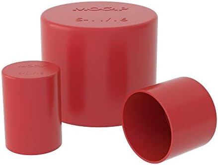Düz Plastik Kapaklar-LDPE Düz Kapak 0.315 (8mm) x 0.394 (10mm) Kırmızı LDPE MOCAP SM08X10SRD1 (qty100)
