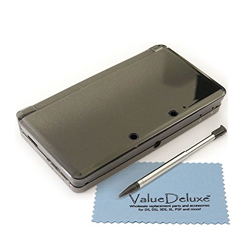 ValueDeluxe ™ Cosmo Siyah Nintendo 3DS ValueDeluxe™ Mikro Fiber Temizlik Bezi ile Komple Tam Konut Shell Kılıf Değiştirme