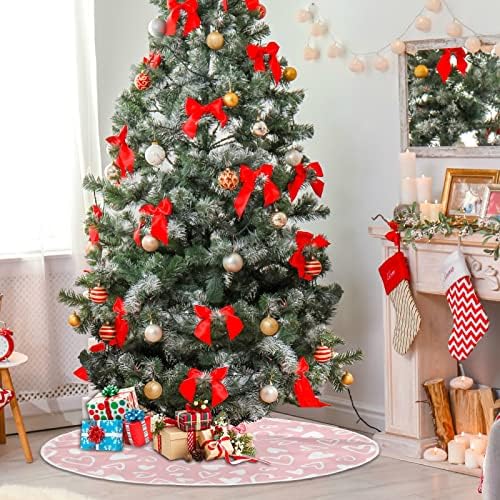 Oarencol Sevgililer Kalp Pembe Aşk Noel Ağacı Etek 36 inç Noel Tatil Parti Ağacı Mat Süslemeleri