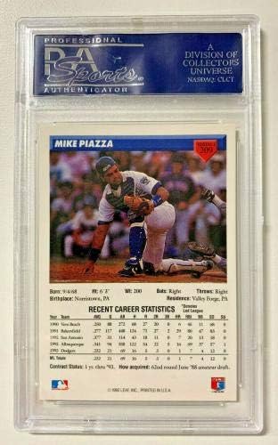 Dodgers Mike Piazza Otantik İmzalı Kart 1993 Donruss 209 PSA Slabbed-Beyzbol Slabbed İmzalı Kartlar
