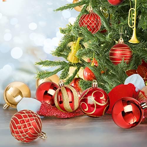 Noel dekorasyonu için ışık ve 30 adet noel topu ile 5 FT kalem Noel ağacı