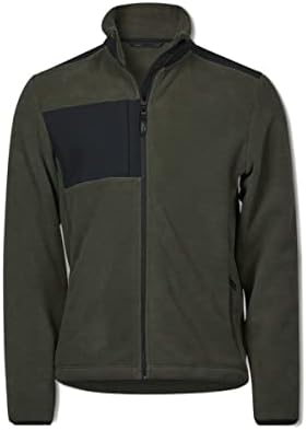 Tee Jays Erkek Dağ Polar Ceket (L) (Koyu Yeşil / Siyah)