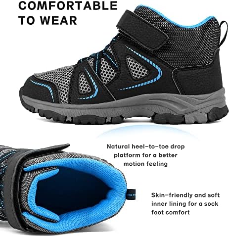YESKIS Çocuklar Trail koşu ayakkabıları Erkek yürüyüş ayakkabıları Kız yürüyüş botları Tenis Açık Kaymaz rahat ayakkabılar