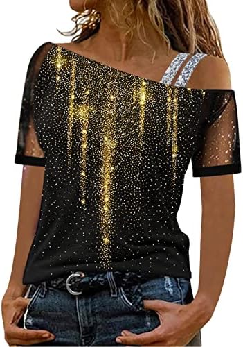 Comıgeewa Kısa Kollu Soğuk Omuz Tees Bayan Sonbahar Yaz Yıldız Grafik Bluzlar T Shirt Bayanlar 2023 IE
