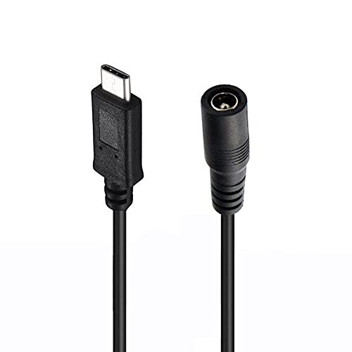 axGear USB 3.1 Tip C USB-C'den DC'ye 5,5 x 2,5 mm Güç Jakı Uzatma Şarj Kablosu