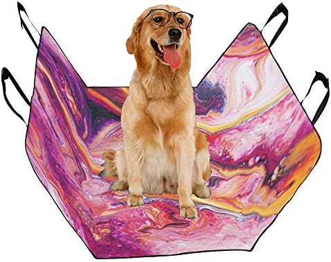 ENEVOTX Köpek Koltuğu Kapağı Özel Mermer Tasarım Stil Sanat Doku Baskı Köpekler için Araba Koltuğu Kapakları 100 %