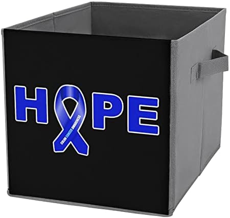 Umut Kolon Kanseri Şerit Tuval Katlanabilir eşya kutuları Küp Organizatör Sepetleri Kolları ile Ev Ofis Araba için