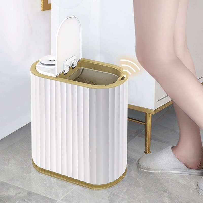 BKDFD Akıllı sensörlü çöp kovası Can Ev Otomatik Elektronik çöp kutusu Mutfak çöp kutusu Tuvalet Su Geçirmez Dar Depolama