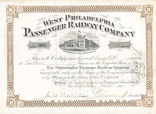 George Dunton Widener-Titanik'te öldü - Batı Philadelphia Yolcu Demiryolu A. Ş. George D. Widener tarafından imzalandı