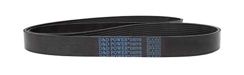 D & D PowerDrive 163J2 Poli V Kayış, 2 Bant, Kauçuk