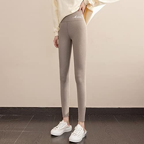 Polar Tayt Kadınlar için Kış Şeffaf Moda Yüksek Bel Elastik Termal Sıcak Polar pantolon Kadın Polar Tayt