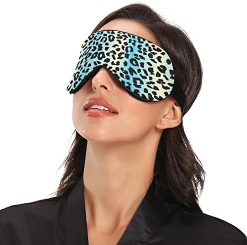 Mavi Leopar Nefes Uyku Gözler Maske, Serin Duygu Göz Uyku Kapak için Yaz Dinlenme, elastik Konturlu Körü Körüne için