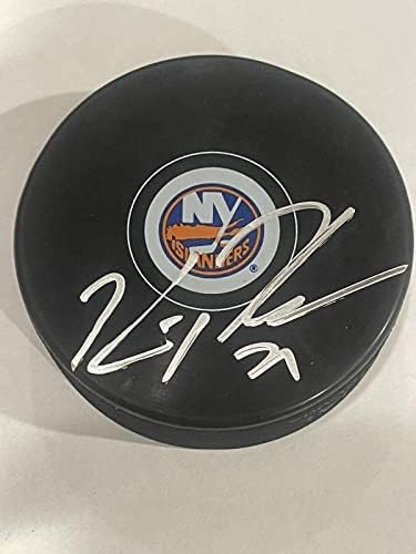 Kyle Palmieri İmzalı NY New York Adalıları Hokey Diski a-İmzalı NHL Diskleri İmzaladı