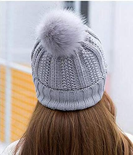 Hımbıl Örgü Bere Şapka Kadınlar için Kış Yumuşak Sıcak Bayanlar Kadınlar Kadife Kış Sıcak Kıl Yumağı Örme Artı Kap