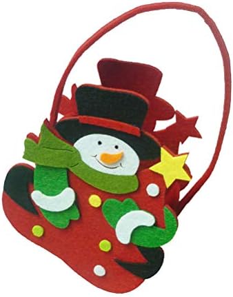Abaodam Yaratıcı Noel Şeker Çantası Taşınabilir Kardan Adam Tasarım hediye kesesi Tatlı saklama kutusu Kumaş Tote