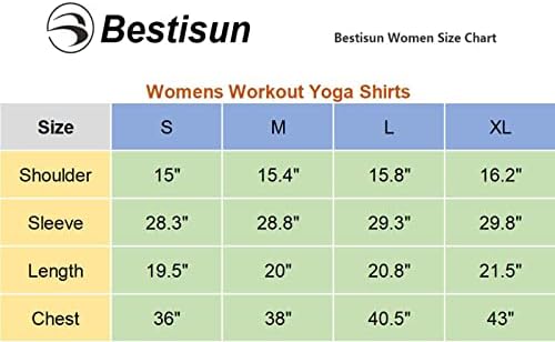 Bestısun Sevimli Uzun Kollu Egzersiz koşu tişörtü Atletik Yoga Spor Kırpma Üstleri Kadınlar için