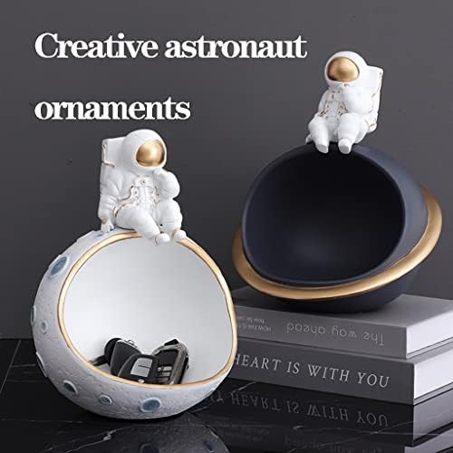 Çeşitli eşyalar için WİGSELBL reçine astronot dekoratif kase,Spaceman şekerlik, anahtarlık ve mücevher saklama kutusu