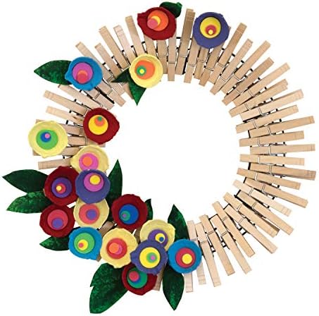 Creativity Street Spring Clothespins, Doğal, Ekstra Büyük, 3-3 / 8, 50 Adet