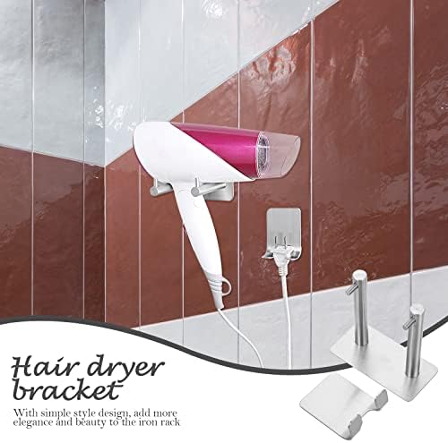 Cabilock Duş Kancaları Raf Braketleri 1 Takım Asılı Demir Saç Depolama Tutucu Raf Ev Depolama Rafı fön makinesi Standı