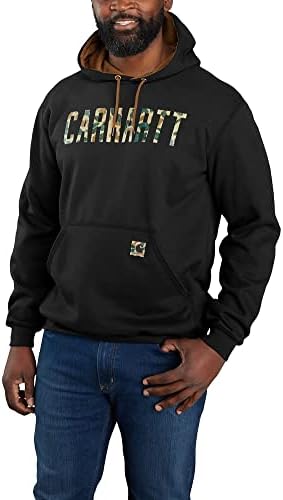 Carhartt erkek Gevşek Fit Orta Ağırlık Camo Logo Grafik Sweatshirt