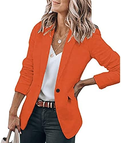 Ceketler kadın Açık İş Blazers Ceket Rahat Kollu Ön Uzun Ofis kadın Ceket Rahat Ceket