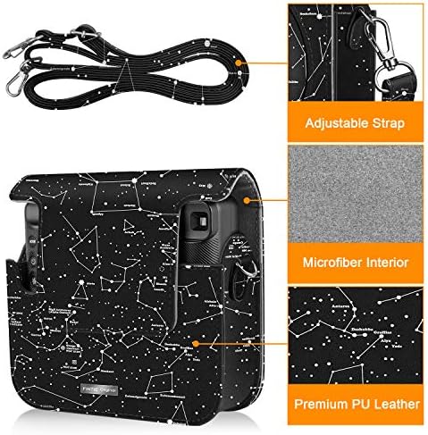 Fintie Koruyucu Kılıf için Fujifilm Instax Kare SQ6 Anında Film Kamera-Prim Vegan Deri çanta Kapak ile Çıkarılabilir
