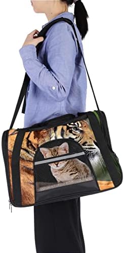 Evcil hayvan taşıyıcı, Yumuşak Taraflı Konfor Taşınabilir Katlanabilir Seyahat evcil hayvan çantası, Kaplan Hayvan