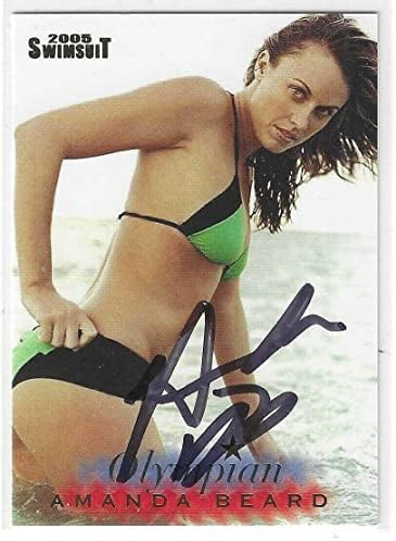 ABD Olimpik Yüzücü Amanda Beard İmzalı Sports Illustrated 2005 Kartı OL2 / 8-İmzalı Olimpiyat Dergileri