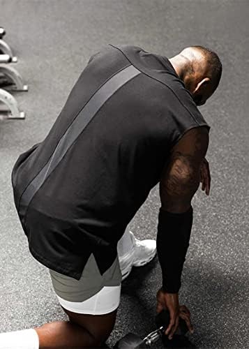 MECH-ENG erkek Kas Kolsuz T Shirt Atletik Spor Tank Top Vücut Geliştirme Eğitimi Tee Gömlek