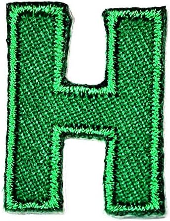 Mini Yeşil Mektup V Yama Alfabe Harfleri A-Z Karikatür Nakış İşlemeli Yama Dikmek için DIY Elbise Okul Projeleri Spor