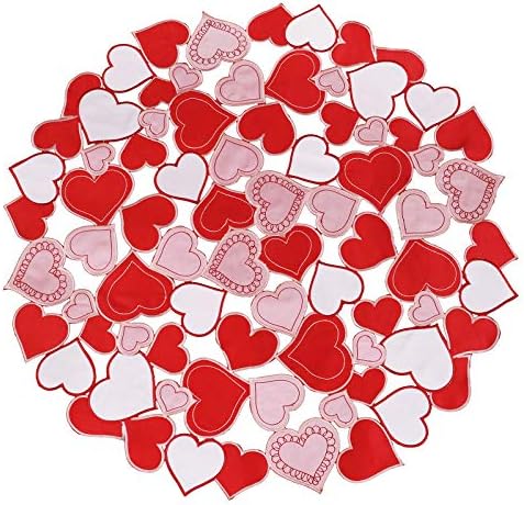 Simhomsen Sevgililer Günü, Evlilik Yıldönümü, Evlilik Teklifleri veya Nişanlar için Küçük işlemeli Aşk Kalp Masa Örtüsü