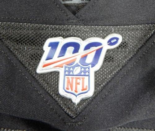 2019 Jacksonville Jaguars 39 Oyun Verilen Donanma Teal Forması 25th 100th Yama 40 5-İmzasız NFL Oyun Kullanılmış