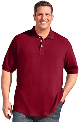 KingSize Erkek Büyük ve Uzun Shrink-Less ™ Pike Polo Gömlek