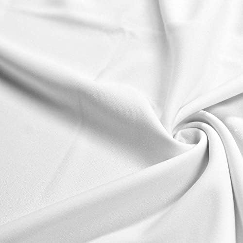 Avludan Evie Beyaz Polyester Tüplü Çift Örgü Kumaş-10021