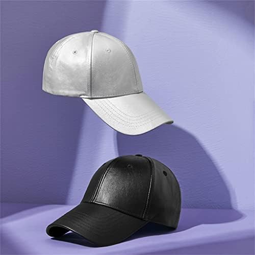 MXIAOXIA PU Deri Şapka Rahat Güneşlik Kısa Ağız Binicilik Şapka Kap beyzbol şapkası Erkekler ve Kadınlar Rahat Şapka