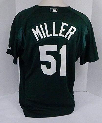 2003-06 Tampa Bay Rays Trever Miller 51 Oyun Kullanılmış Yeşil Forma BP ST DP05067 - Oyun Kullanılmış MLB Formaları