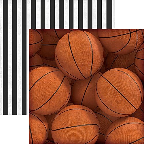 Kağıt Ev Yapımları Levha Basketbol Basketbol Çift Taraflı Kart Stoğu, 12 x 12, Çok Renkli (15 Paket)