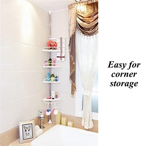 YGYQZ Banyo köşe rafı, 4 Katmanlı Ayarlanabilir Uzunluk Yüzen Raflar duvar Rafları Yatak Odası Oturma Odası Banyo(Banyo