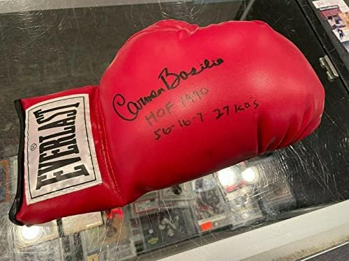Carmen Basilio Boks Şampiyonu İmzalı Everlast Boks Eldiveni Jsa Hof 1990 Rekor İmzalı boks eldiveni