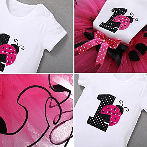 Bebek Kız 1st Doğum Günü Pastası Smash 3 adet Kıyafetler Set Pamuk Romper Bodysuit + Tutu Elbise + Çiçek Kafa Bandı