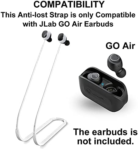 smaate Anti-Kayıp Kayış ile Uyumlu JLab GO HAVA kablosuz kulaklık, yumuşak Silikon Kordon Anti-Düşen Spor Sırasında