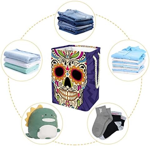 Çamaşır Sepeti Meksika Şeker Kafatası Katlanabilir çamaşır sepetleri Firma çamaşır kutusu giysi saklama Organizasyon