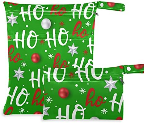 ZZXXB Noel Baba Gülmek Noel Topu Su geçirmez ıslak Çanta Kullanımlık Bez Bebek Bezi Islak Kuru fermuarlı çanta Cep