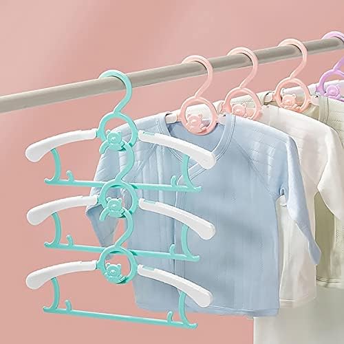 Kisangel Pantolon Askıları Plastik Askılar 10 adet Çocuk Askıları Bebek Dolabı Elbise Askıları Ağır Hizmet Tipi Çocuk