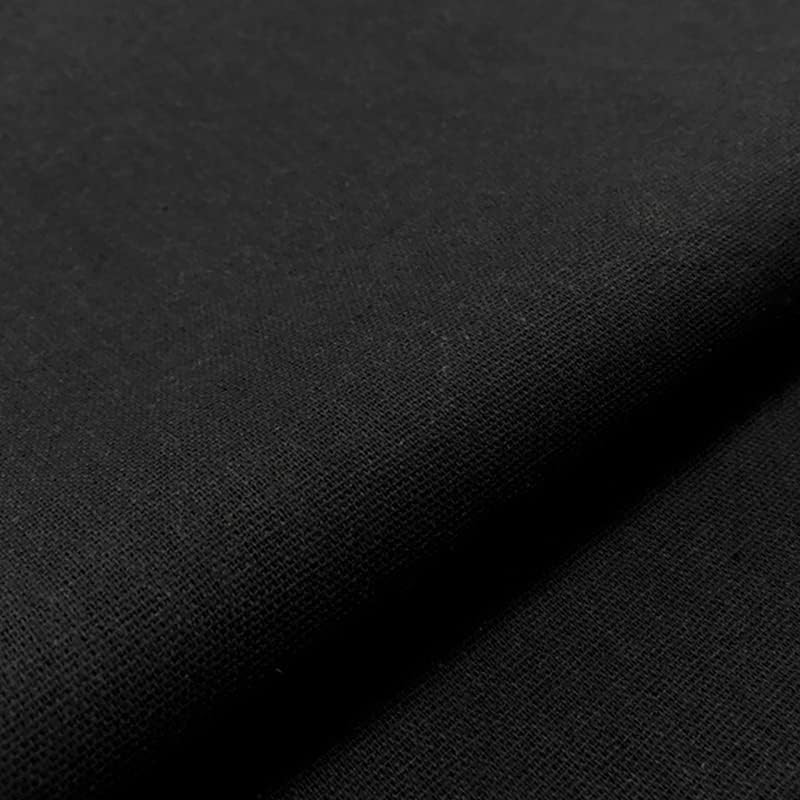 Keten Nakış Kumaş, Kapitone Kumaş Bez Giysiler El Sanatları Aksesuarları Kare Nakış Kumaş, 20 x 62 İnç(Siyah)