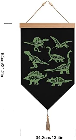 Nudquıo Dinozor Pamuk Keten asmak için bayrak Duvar İşareti Boyama Resim Ev Ofis Bahçe Sundurma Dekorasyon